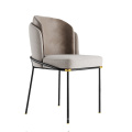 Wholesale hotel restaurant luxury fabric upholstered bentwood dining chair metal frame